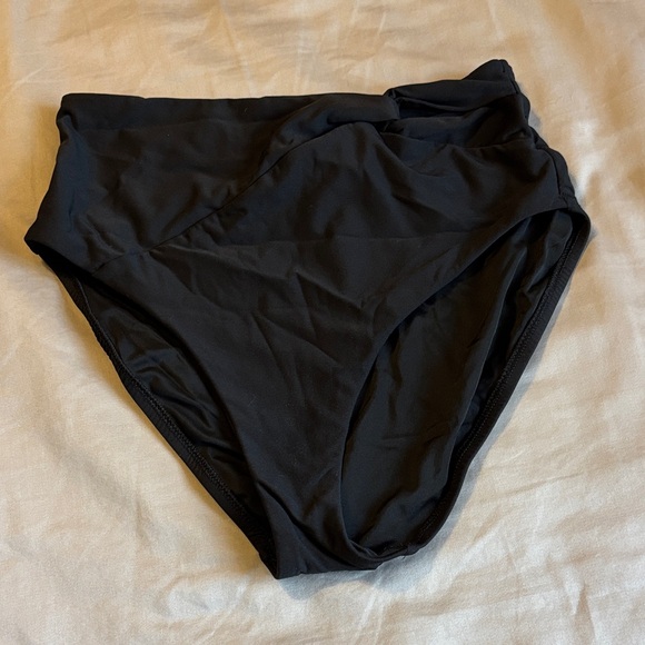 Calia High-Waisted Black Swim Bottoms - Picture 1 of 3